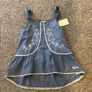 Lucky Brand Blue Blouse with Elegant Embroidery